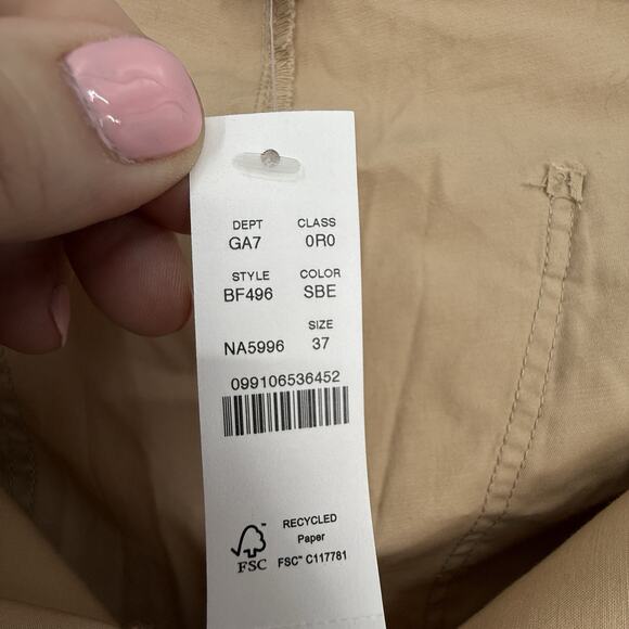 J Crew Women Plus Boyfriend Chino Pants Size 4X Patch Pocket Slim Khaki Tan NEW - Picture 11 of 13